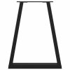 vidaXL Nohy k jídelnímu stolu ve tvaru V, 2 ks, černé, 50x(72-73,3) cm, ocel