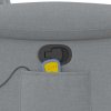 vidaXL Zvedací masážní polohovací křeslo světle šedé textil