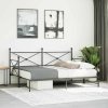 vidaXL Lehátko bez matrace 80x200 cm černé ocelové