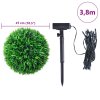 vidaXL Umělé buxus koule s LED světly 2 ks zelené 47 cm