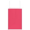 vidaXL Papírové sáčky 250 ks s uchy růžové 54x15x49 cm