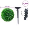 vidaXL Umělé buxus koule s LED světly 2 ks zelené 38 cm
