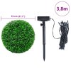 vidaXL Umělé buxus koule s LED světly 2 ks zelené 55 cm