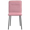 vidaXL Jídelní židle 4 ks růžové samet
