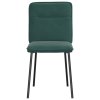 vidaXL Jídelní židle 4 ks tmavě zelené samet