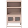 vidaXL Skříň highboard růžová 68x39x123 cm ocel