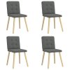 vidaXL Jídelní židle 4 ks tmavě šedé textil