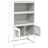vidaXL Skříň highboard bílá 68x39x123 cm ocel