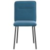 vidaXL Jídelní židle 4 ks modré samet