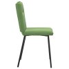 vidaXL Jídelní židle 4 ks světle zelené samet