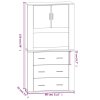 vidaXL Skříň highboard bílá kompozitní dřevo