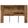vidaXL Čelo postele s úložným prostorem old wood 160 x 18,5 x 103,5 cm