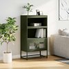 vidaXL Skříň highboard olivově zelená 68x39x123 cm ocel