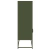vidaXL Skříň highboard olivově zelená 68x39x123 cm ocel