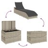 vidaXL Skládací sluneční lehátko s polštářem a úložným prostorem