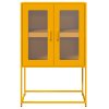 vidaXL Skříň highboard hořčicově žlutá 68x39x107 cm ocel