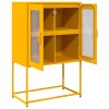 vidaXL Skříň highboard hořčicově žlutá 68x39x107 cm ocel