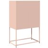 vidaXL Skříň highboard růžová 68x39x107 cm ocel