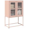 vidaXL Skříň highboard růžová 68x39x107 cm ocel