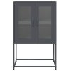 vidaXL Skříň highboard antracitová 68x39x107 cm ocel
