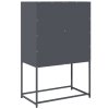 vidaXL Skříň highboard antracitová 68x39x107 cm ocel