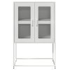 vidaXL Skříň highboard bílá 68x39x107 cm ocel