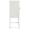vidaXL Skříň highboard bílá 68x39x107 cm ocel