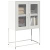 vidaXL Skříň highboard bílá 68x39x107 cm ocel