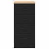 vidaXL Garážová skříň černá 40x51x85 cm Borovicový masiv