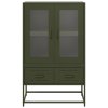 vidaXL Skříň highboard olivově zelená 68 x 39 x 111,5 cm ocel