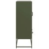 vidaXL Skříň highboard olivově zelená 68 x 39 x 111,5 cm ocel