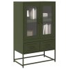 vidaXL Skříň highboard olivově zelená 68 x 39 x 111,5 cm ocel