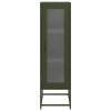 vidaXL Skříň olivově zelená 36x39x123 cm ocel válcovaná za studena