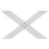 vidaXL Nohy konferenčního stolku ve tvaru X, 2 ks, bílé, 70 x (42-43) cm, ocel