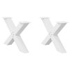 vidaXL Nohy konferenčního stolku ve tvaru X, 2 ks, bílé, 70 x (42-43) cm, ocel