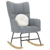 vidaXL Houpací křeslo světle šedé textil