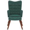 vidaXL Relaxační křeslo s taburetkou tmavě zelené sametové