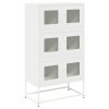 vidaXL Skříň highboard bílá 68x39x123 cm ocel
