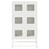 vidaXL Skříň highboard bílá 68x39x123 cm ocel