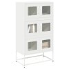 vidaXL Skříň highboard bílá 68x39x123 cm ocel
