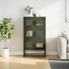 vidaXL Skříň highboard olivově zelená 68x39x123 cm ocel