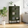 vidaXL Skříň highboard olivově zelená 68x39x123 cm ocel