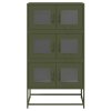 vidaXL Skříň highboard olivově zelená 68x39x123 cm ocel