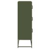 vidaXL Skříň highboard olivově zelená 68x39x123 cm ocel