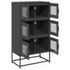 vidaXL Skříň highboard černá 68x39x123 cm ocel
