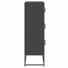 vidaXL Skříň highboard černá 68x39x123 cm ocel