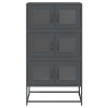 vidaXL Skříň highboard antracitová 68x39x123 cm ocel