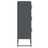 vidaXL Skříň highboard antracitová 68x39x123 cm ocel