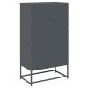 vidaXL Skříň highboard antracitová 68x39x123 cm ocel
