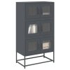 vidaXL Skříň highboard antracitová 68x39x123 cm ocel